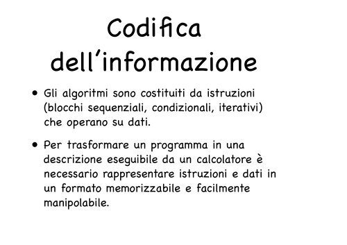 Codifica dell'informazione