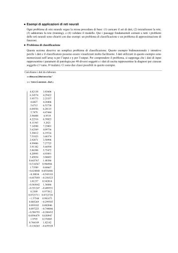 Esempi di applicazioni di reti neurali - Prof. Crescenzio Gallo