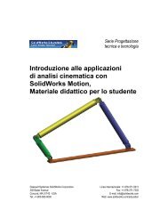 Introduzione alle applicazioni di analisi cinematica con SolidWorks ...