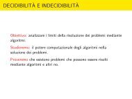 Decidibilità - Dipartimento di Informatica ed Applicazioni