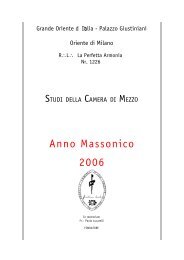 Anno Massonico 2006 - Grande Oriente D'Italia - Lombardia