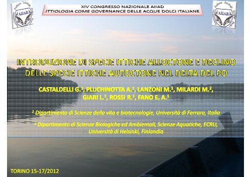 Introduzione di specie ittiche alloctone e declino delle specie ... - aiiad