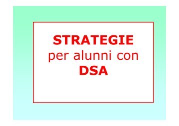 Strategie per alunni con DSA - IPSCTS CI GIULIO