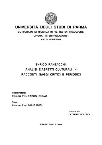 UNIVERSITÀ DEGLI STUDI DI PARMA - DSpace@Unipr