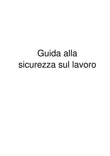 Guida alla sicurezza sul lavoro - Comune di Ascona