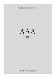 AAA vol. III - giampaolo barosso