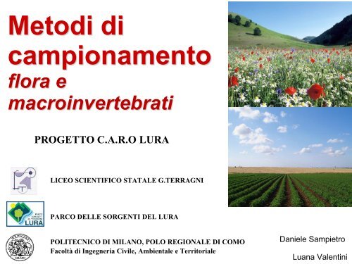 Metodi di campionamento flora e macroinvertebrati - Laboratorio di ...