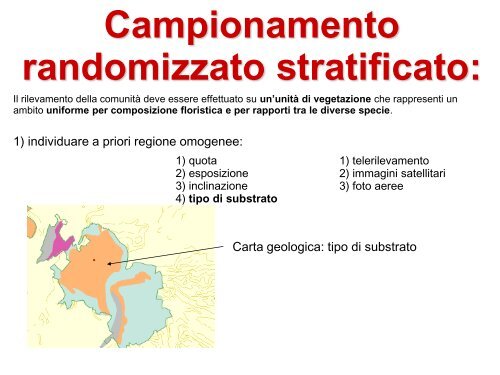 Metodi di campionamento flora e macroinvertebrati - Laboratorio di ...