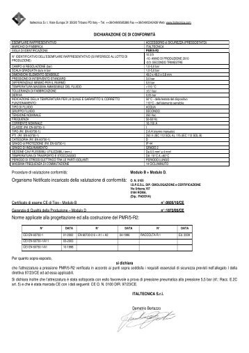 Manuale Istruzioni PMR/5-R2 - Italtecnica Srl