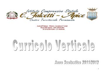 Curricolo Verticale - Istituto Comprensivo "E. Falcetti" di Apice