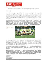 TORNEO DI CALCIO PER RAPPRESENTATIVE ... - AIC Lombardia