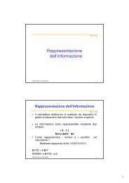 Rappresentazione dell'informazione - Dipartimento di Ingegneria ...