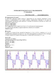 FONDAMENTI DI SEGNALI E TRASMISSIONE 5° Laboratorio