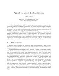 Appunti sul Vehicle Routing Problem