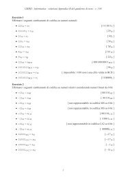 soluzione degli esercizi sulle codifiche numeriche - Politecnico di ...