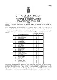 CITTA' DI VENTIMIGLIA - Comune di Ventimiglia