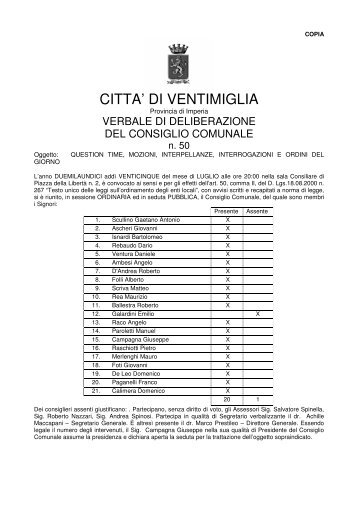 CITTA' DI VENTIMIGLIA - Comune di Ventimiglia