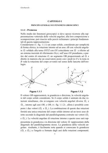 Cap.1 - Principi generali sui fenomeni giroscopici