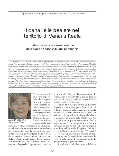 I canali e le bealere nel territorio di Venaria Reale - Ipsapa.it