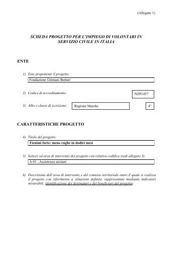 testo del progetto - Grimani Buttari