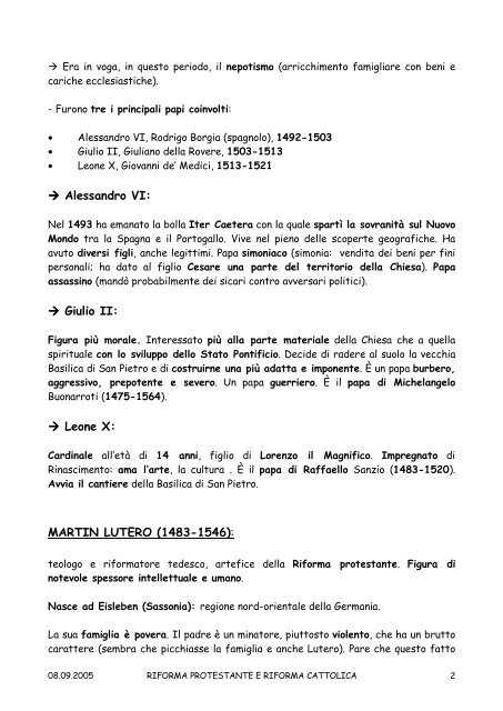 La riforma cattolica e protestante™ (PDF)