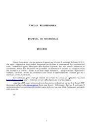 Dispensa di Sociologia 2010/2011 - Università di Trieste Polo di ...