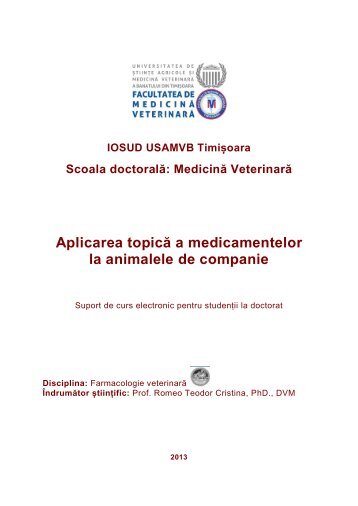 Aplicarea topică a medicamentelor la animalele de companie