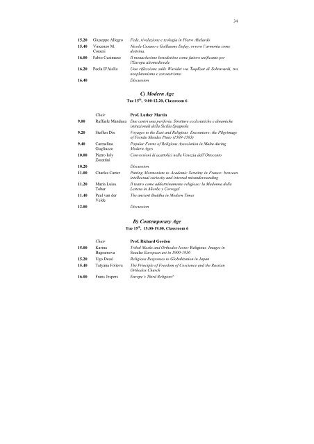 PROGRAMME AND ABSTRACTS - Università degli Studi di Messina