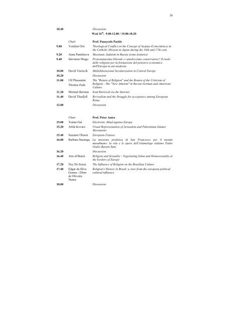 PROGRAMME AND ABSTRACTS - Università degli Studi di Messina