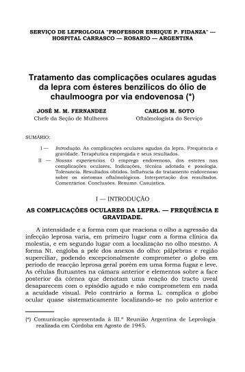 Tratamento das complicações oculares agudas da lepra com ...