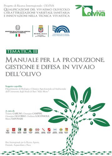 Manuale per la produzione, gestione e difesa in vivaio dell'olivo