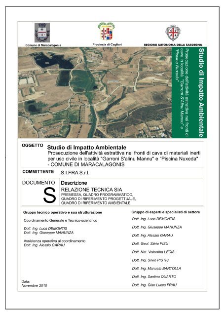 Studio di impatto ambientale [File .Pdf] - SardegnaAmbiente