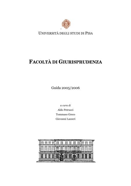 Scarica il file allegato - Giurisprudenza - Università degli Studi di Pisa