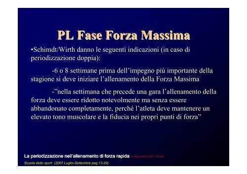 Programmazione Forza Esplosiva - Fidal Lombardia