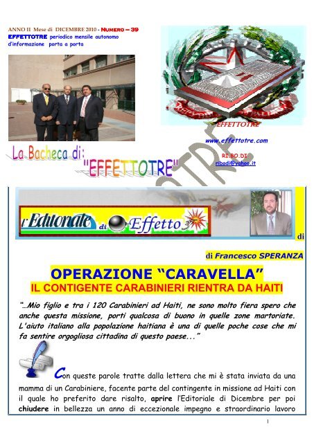 Lettera di mamma al figlio carabiniere
