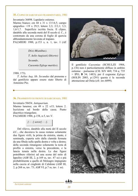 Disiecta membra - Soprintendenza archeologica di Roma ...
