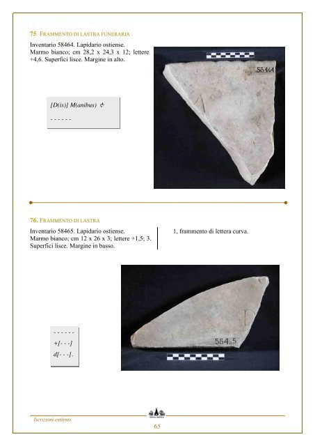 Disiecta membra - Soprintendenza archeologica di Roma ...