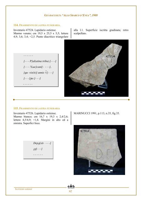 Disiecta membra - Soprintendenza archeologica di Roma ...