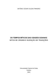 os tempos míticos das cidades goianas: mitos de origem e invenção ...