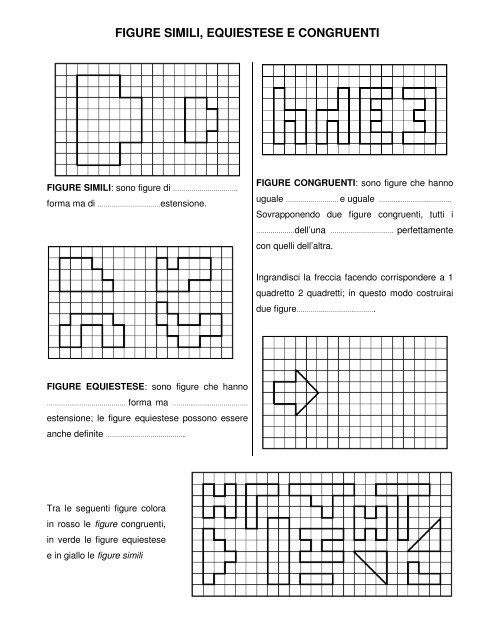 FIGURE SIMILI, EQUIESTESE E CONGRUENTI - Maestro Massimo