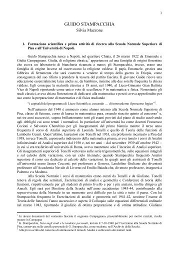 GUIDO STAMPACCHIA - Edizione Nazionale Mathematica Italiana ...