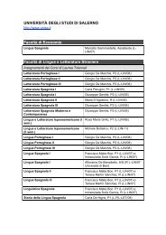 UNIVERSITÀ DEGLI STUDI DI SALERNO Facoltà di ... - AISPI