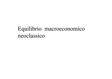 Equilibrio macroeconomico neoclassico