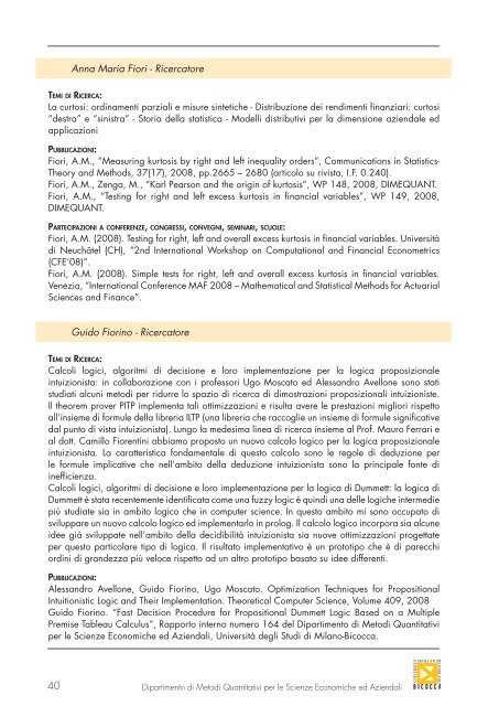 Metodi Quantitativi per le Scienze Economiche ed Aziendali