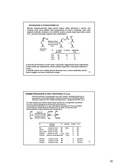 REAZIONI STEREOSELETTIVE DEGLI ALCHENI