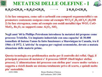 produzione dell'ossido di etilene - DISAT