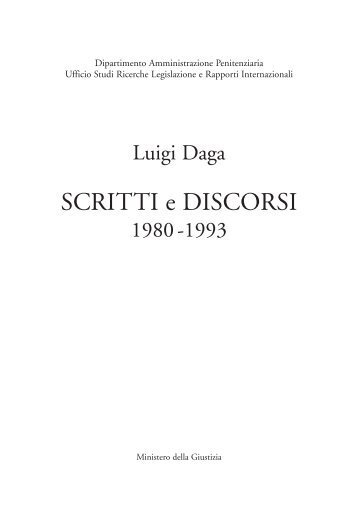 SCRITTI e DISCORSI - Rassegna penitenziaria e criminologica