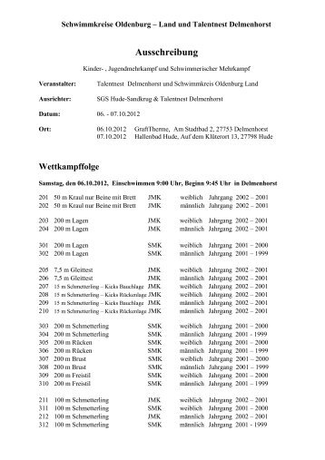 Ausschreibung - Schwimm-Club Delmenhorst e.V.