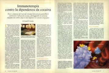 Immunoterapia contro la dipendenza da cocaina - Kataweb