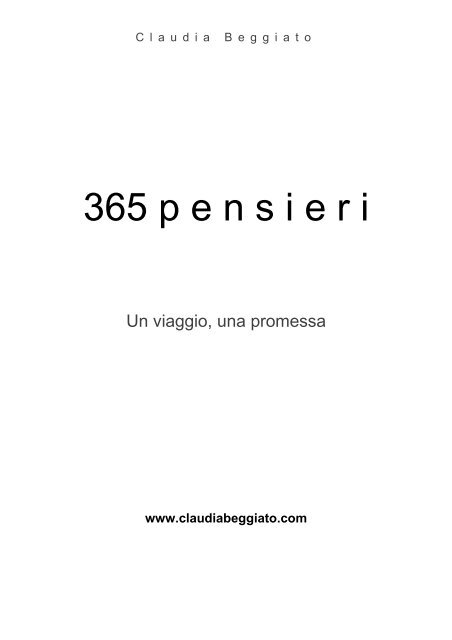 eBook gratuito “365 Pensieri” - Claudia Beggiato